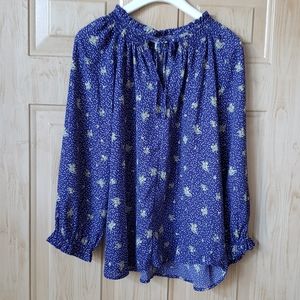 Collective concepts/Blouse with ruffled neck